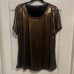 Torrid Metallic Bronze Short Sleeve Tee